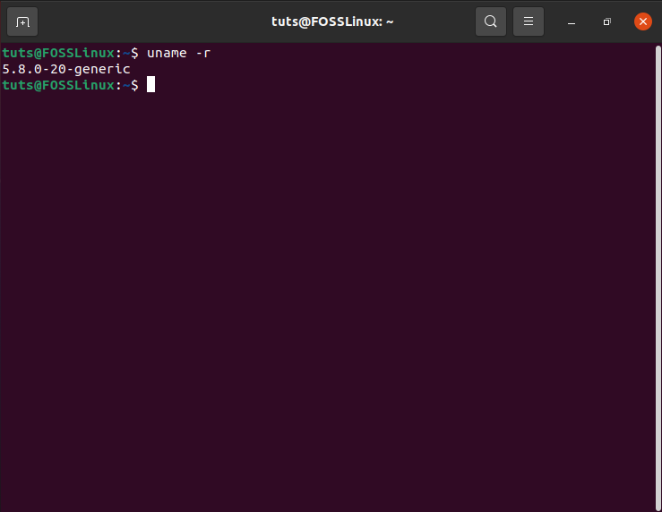Verifica della versione del kernel