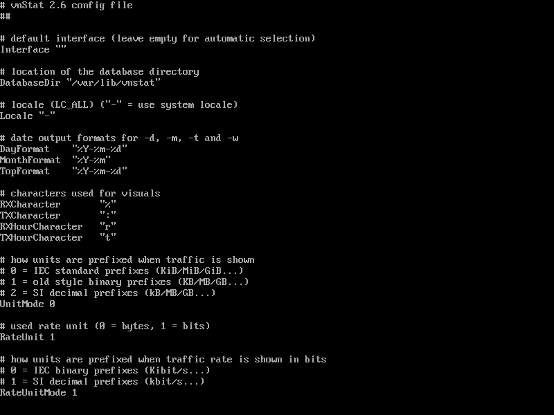 Configurazione VnStat