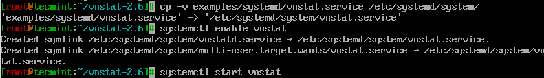 Crea file SystemD VnStat