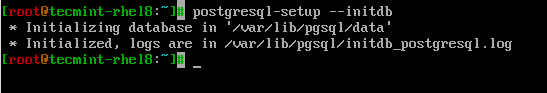 Inizializza il database PostgreSQL