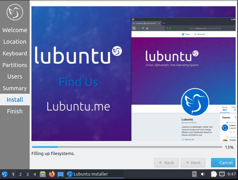 Installazione di Lubuntu