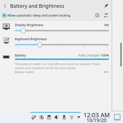 Applet batteria