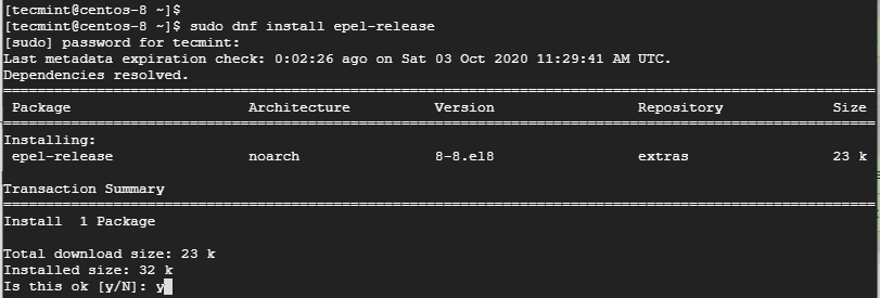 Installa Epel Repository in CentOS