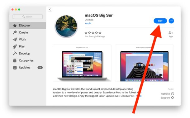 Ottieni macOS Big Sur dal Mac App Store