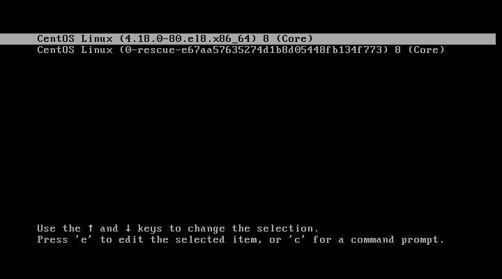 Seleziona la versione del kernel