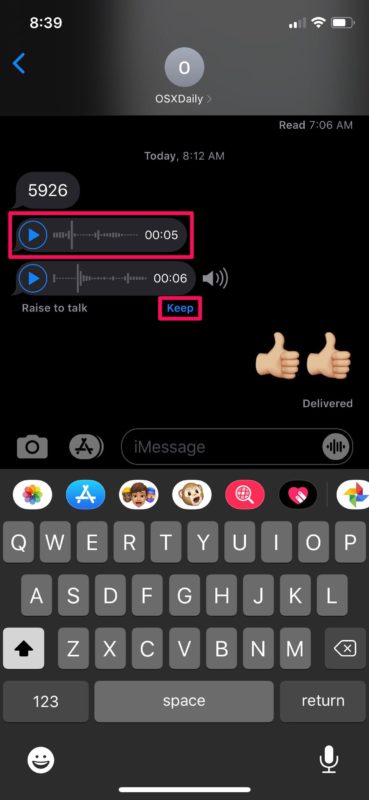 Come salvare i messaggi audio su iPhone e iPad