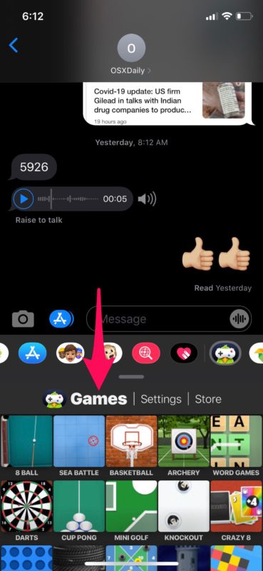 Come giocare ai giochi in Messaggi per iPhone