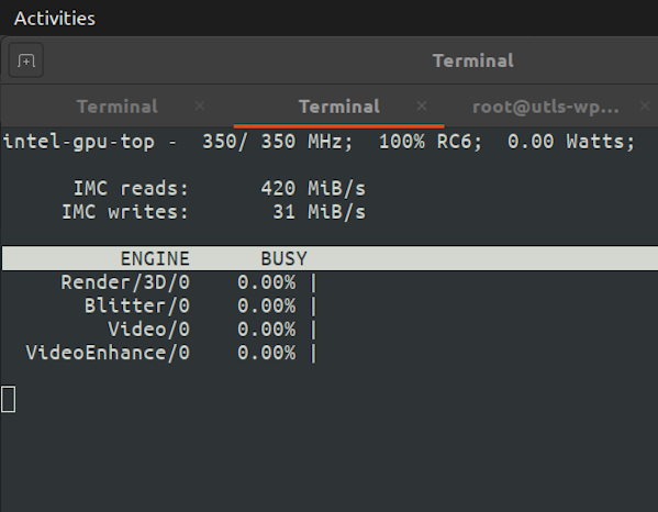 Linux GPU Monitoring and Diagnostic Commands Line Tools for Intel