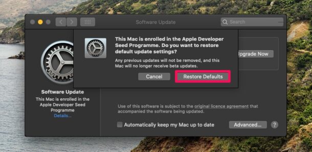 Come annullare la registrazione del tuo Mac da Developer e beta pubblica