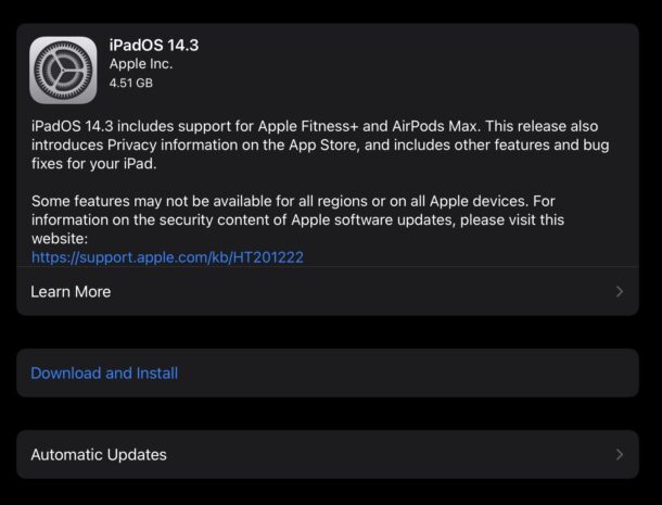 Download di iOS 14.3 e iPadOS 14.3