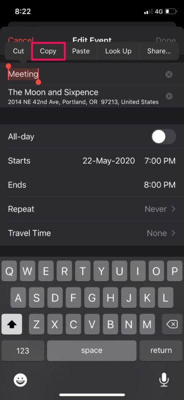 Come spostare e copiare gli eventi del calendario su iPhone e iPad