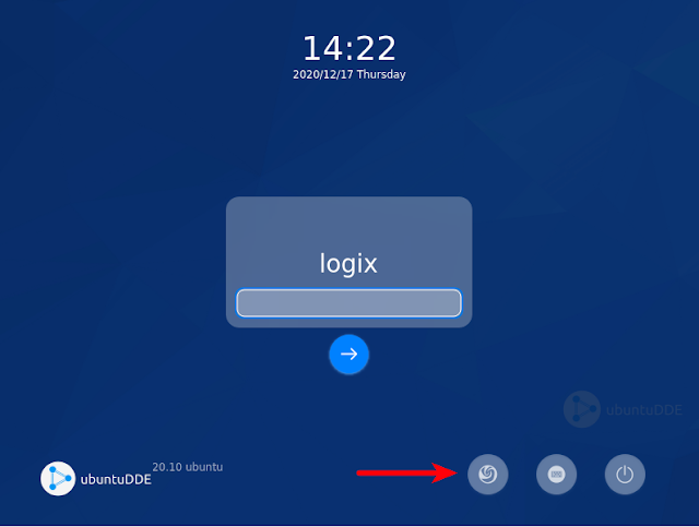 Schermata di accesso a Deepin Desktop Environment