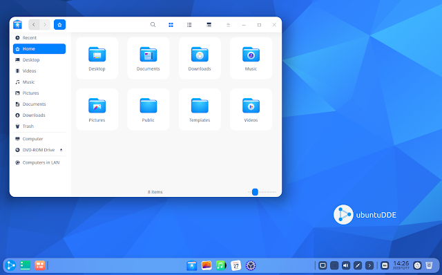 Ambiente desktop Deepin Ubuntu 20.10