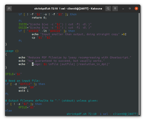 Editor di testo Kakoune CLI per utenti Linux macos Unix bsd