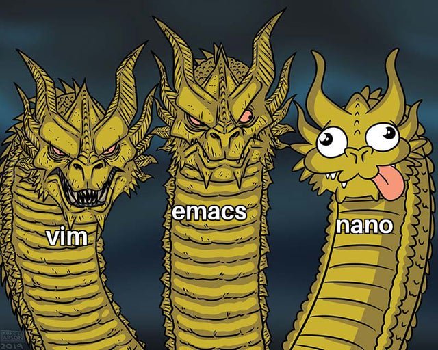 vim emacs nano meme