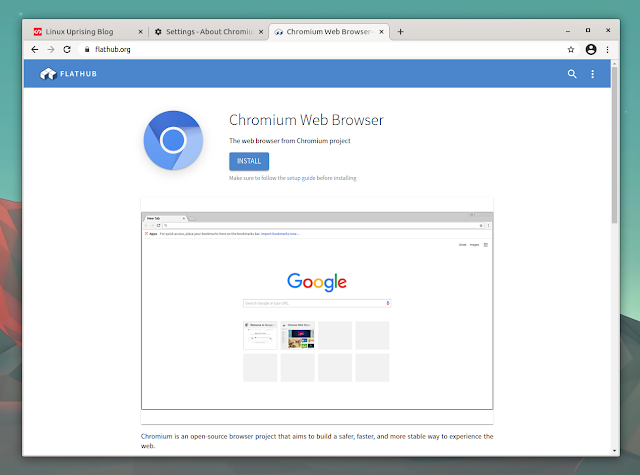 Flathub del browser web Chromium