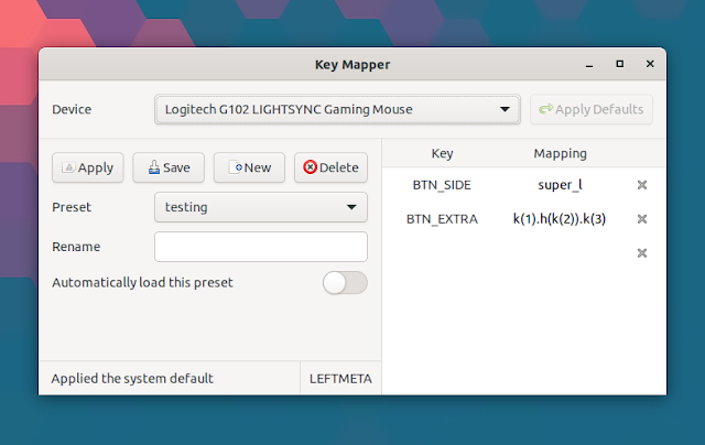GUI Linux di Key Mapper