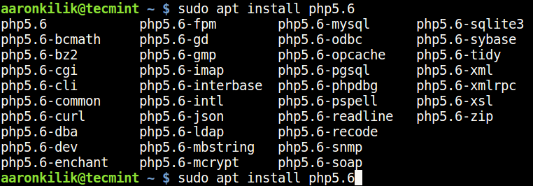 Cerca moduli PHP
