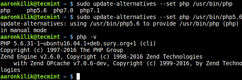 Imposta la versione PHP 5.6 in Ubuntu