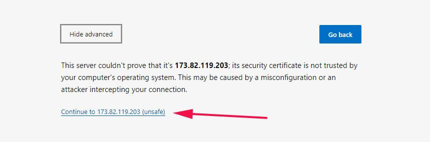 Continua su IP server