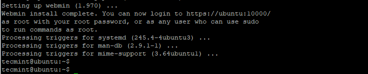 Installazione di Webmin su Ubuntu