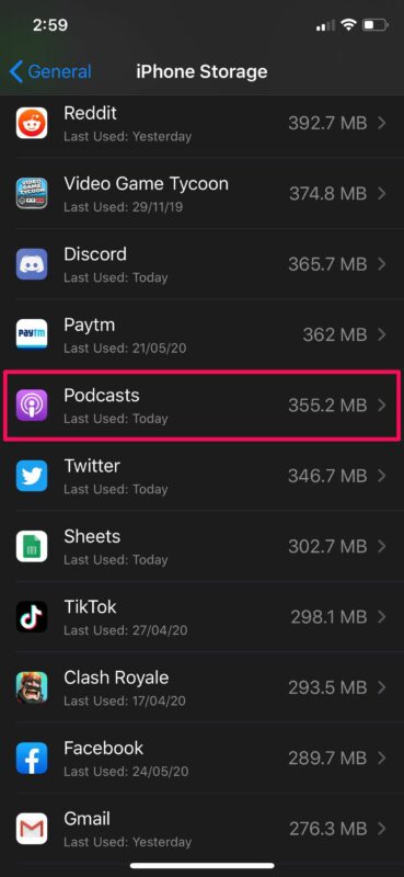 Come cancellare lo spazio di archiviazione dei podcast su iPhone e iPad per liberare spazio
