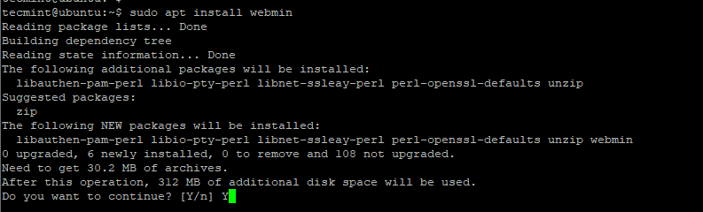 Installa Webmin su Ubuntu