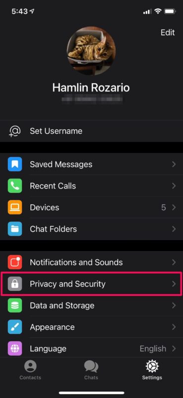 Come bloccare le chat di Telegram con Face ID su iPhone