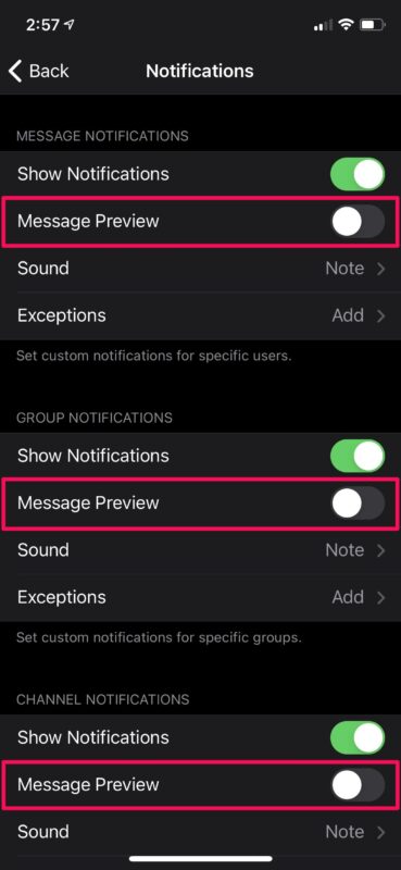 Come impedire a Telegram di mostrare le anteprime dei messaggi su iPhone