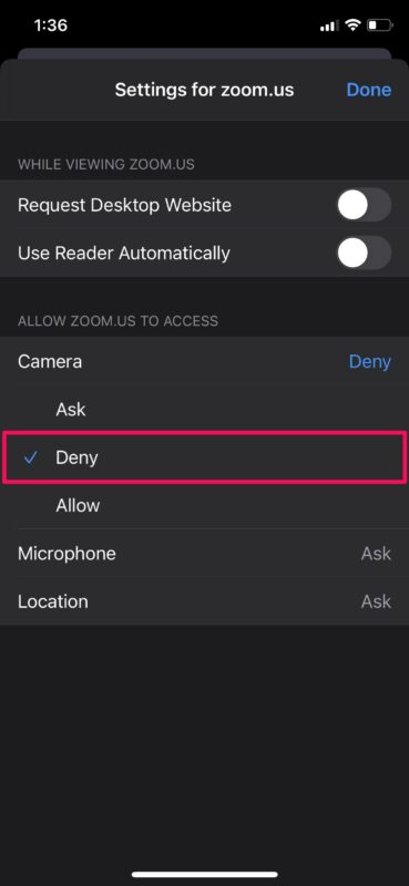Come bloccare l'accesso a microfono e fotocamera per siti Web su iPhone e iPad