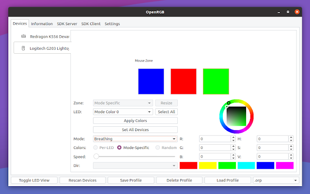 Mouse OpenRGB Linux