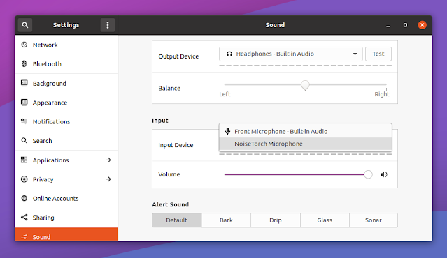 Impostazioni del sistema Pulseaudio