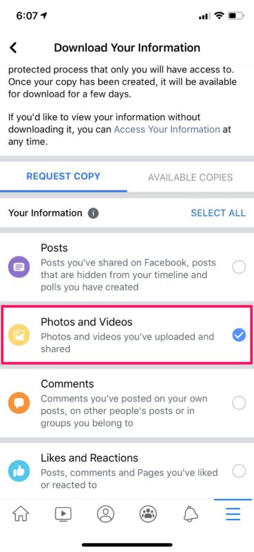Come salvare tutte le foto da Facebook