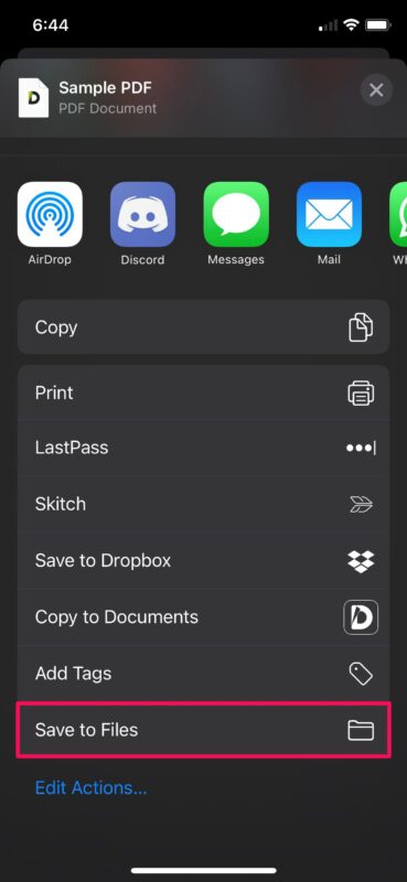 Come salvare i file ricevuti tramite iMessage su iPhone e iPad