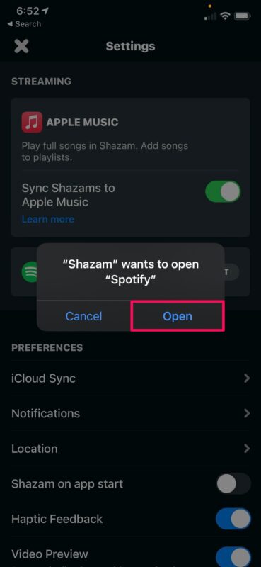 Come collegare Shazam a Spotify invece di Apple Music