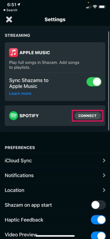 Come collegare Shazam a Spotify invece di Apple Music