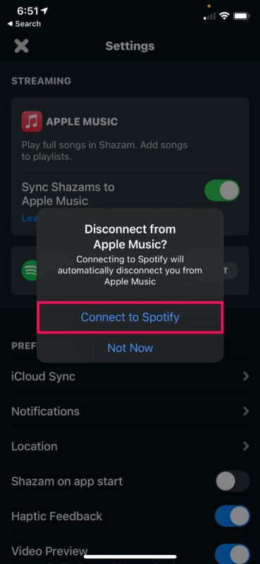 Come collegare Shazam a Spotify invece di Apple Music