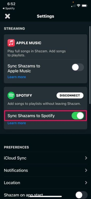 Come collegare Shazam a Spotify invece di Apple Music