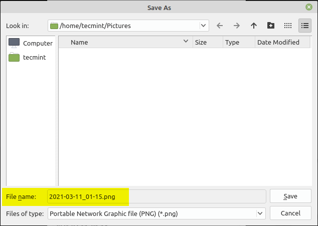 Nome file predefinito