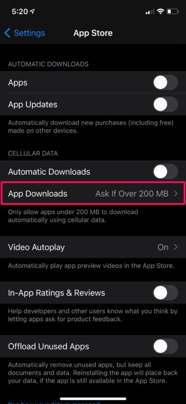 Come scaricare app oltre 200 MB con Cellular su iPhone e iPad