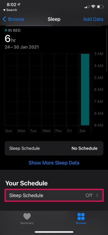Come impostare la pianificazione del sonno su iPhone