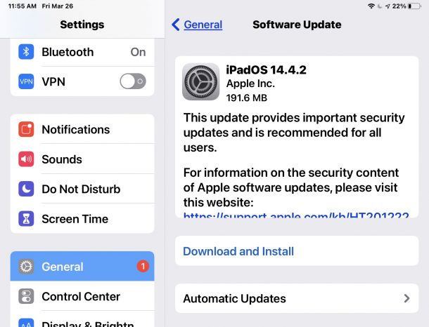 iPadOS 14.4.2 e iOS 14.4.2