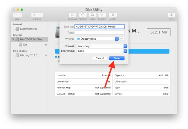 Come creare un'immagine disco da DVD o CD su Mac