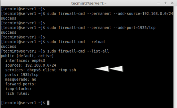 Porta aperta in CentOS 7
