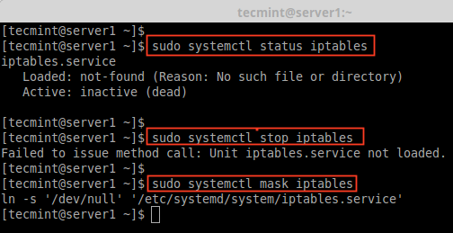 Disabilita Iptables in CentOS 7