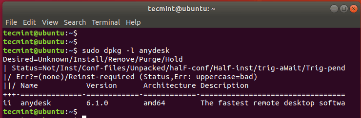 Verifica il pacchetto in Ubuntu