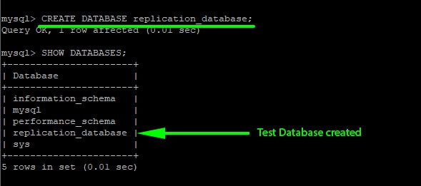 Crea database di replica MySQL