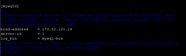 Configura MySQL Master Server