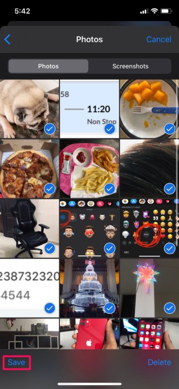 Come salvare tutte le foto dai messaggi su iPhone e iPad