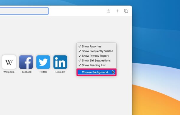 Come personalizzare la pagina iniziale di Safari in MacOS Big Sur